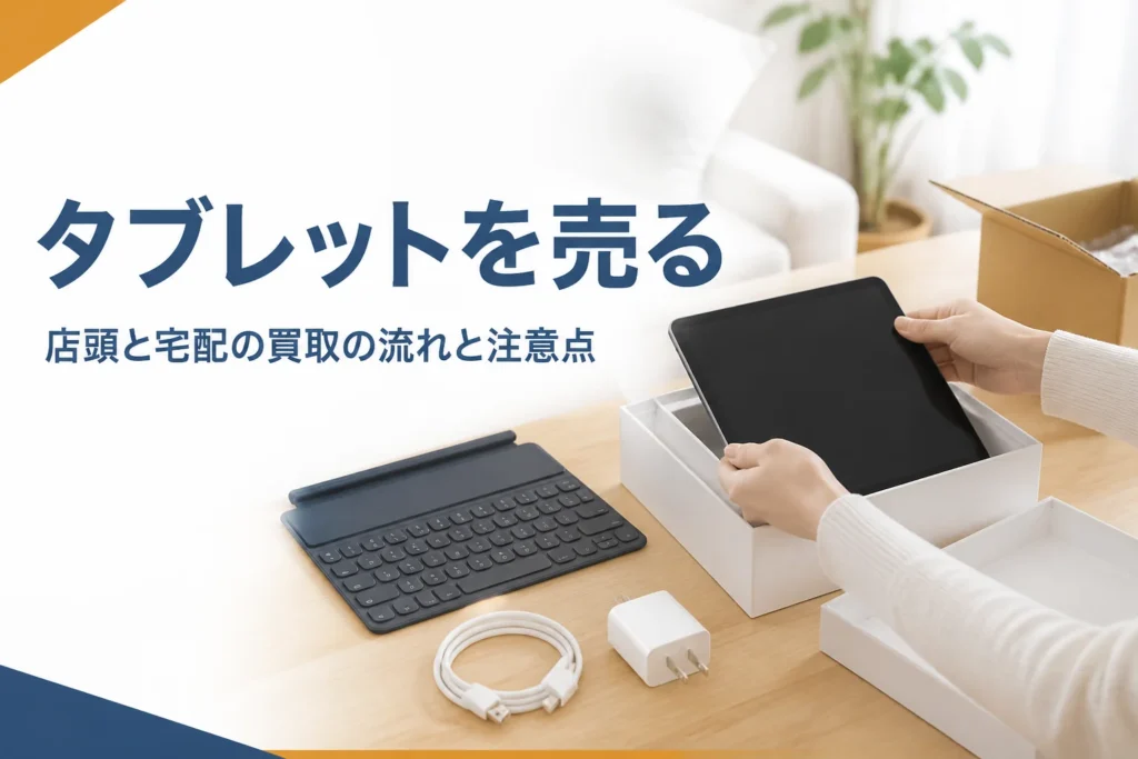 売る前のタブレットとキーボードカバー・付属品