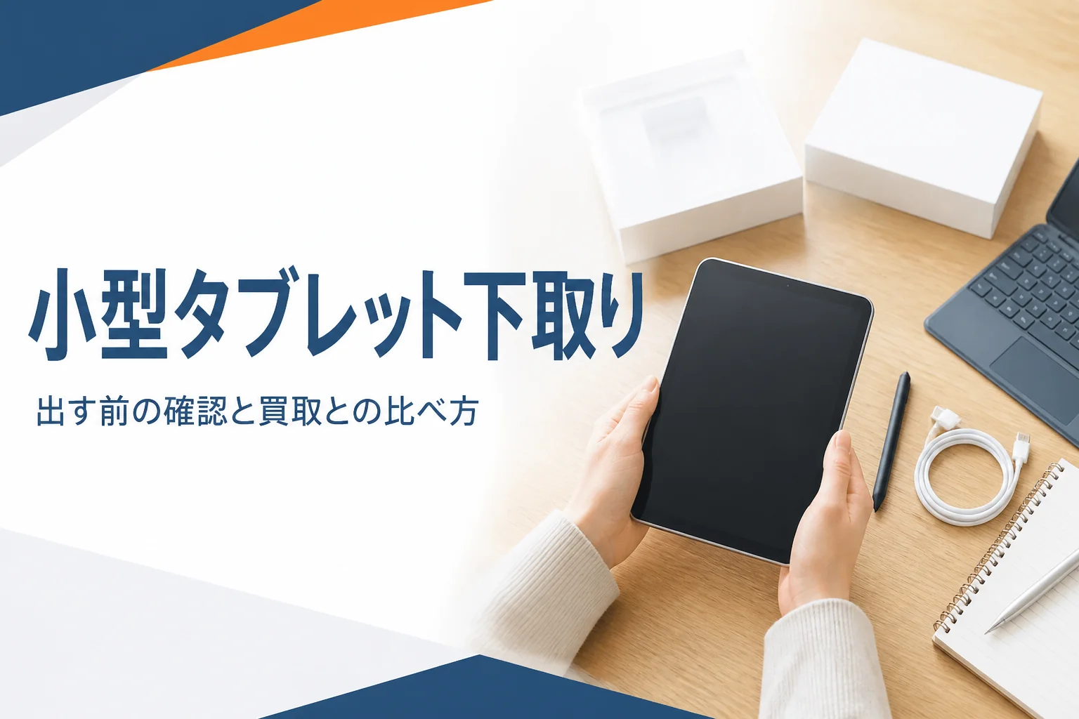 下取りに出す前の小型タブレットとタッチペン