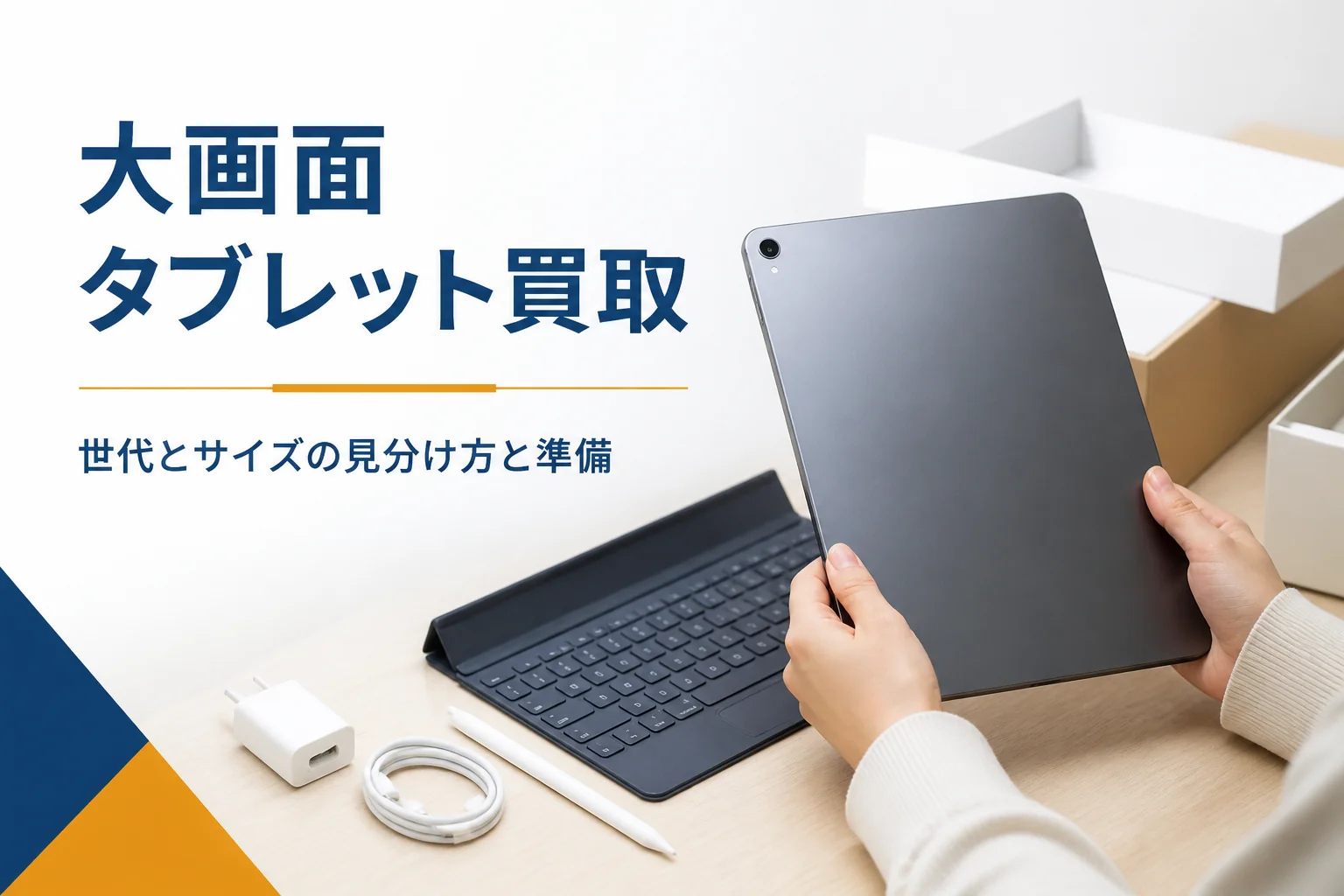 大画面タブレットとキーボードカバー・タッチペン