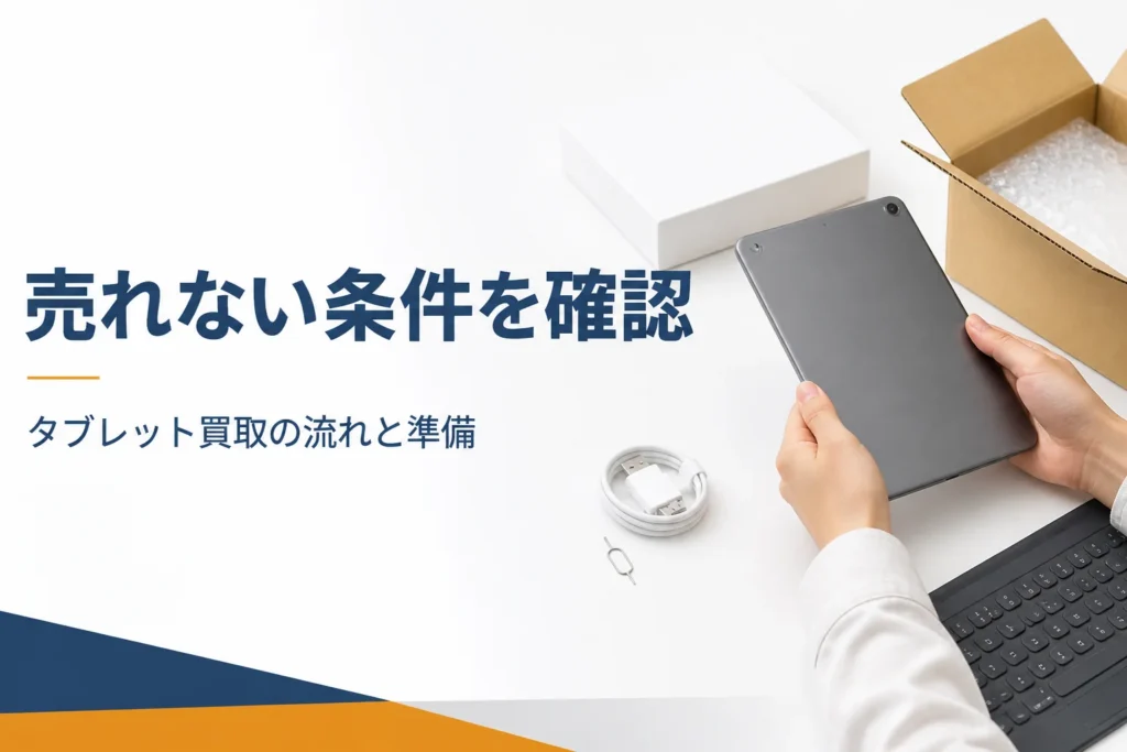 買取に出す前にタブレットの状態を確かめる手元