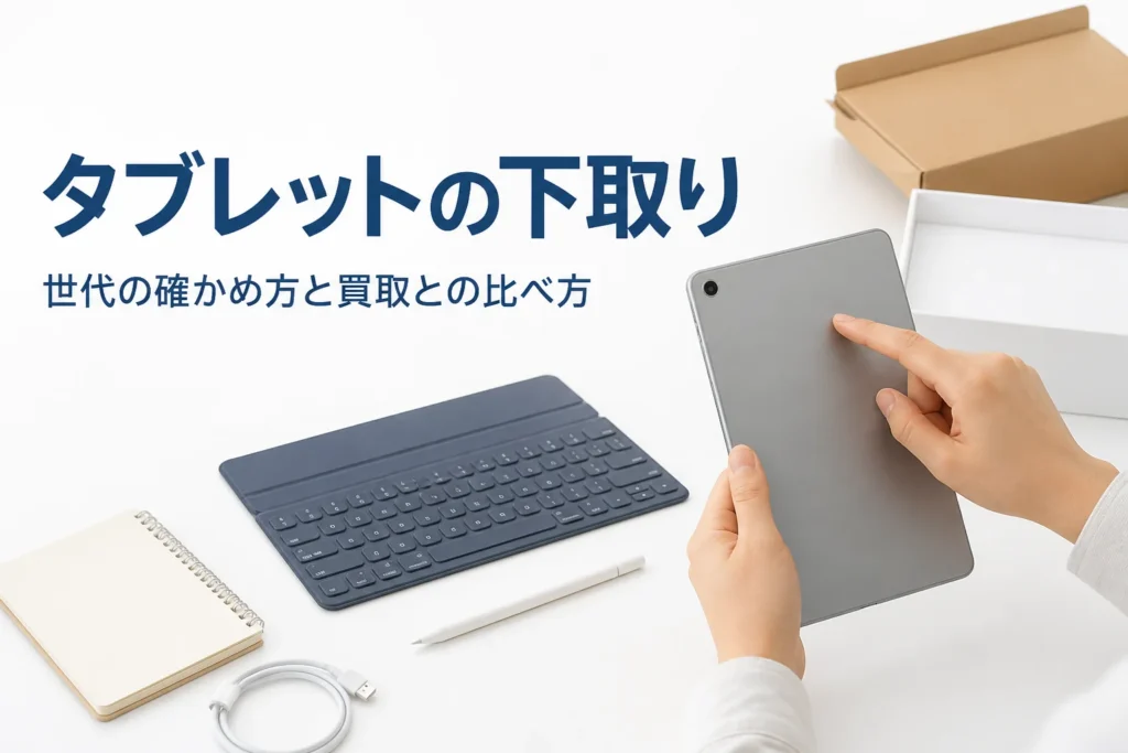 下取り前に世代を確かめるタブレットとキーボードカバー