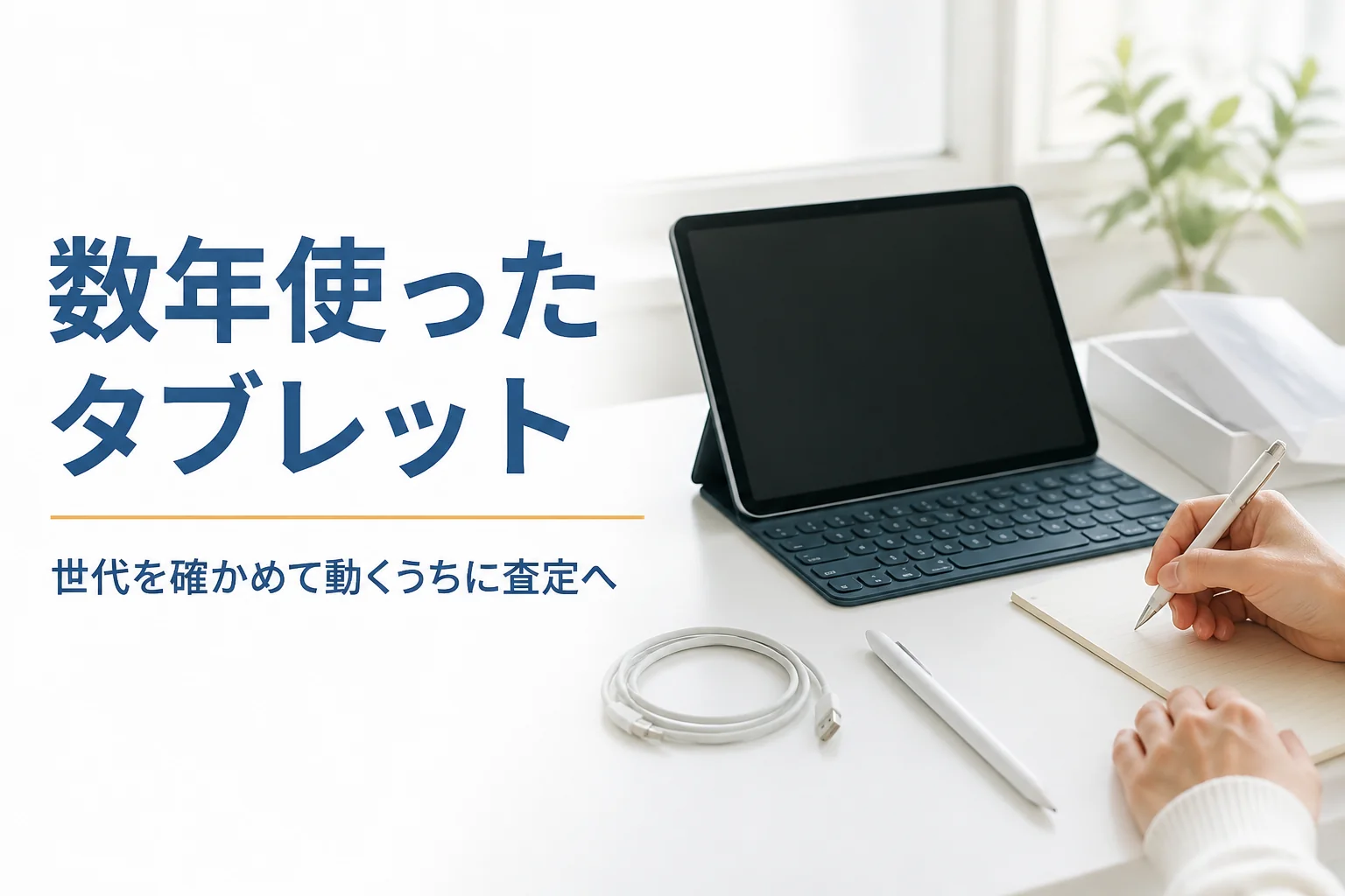 数年使ったタブレットと元箱・メモ