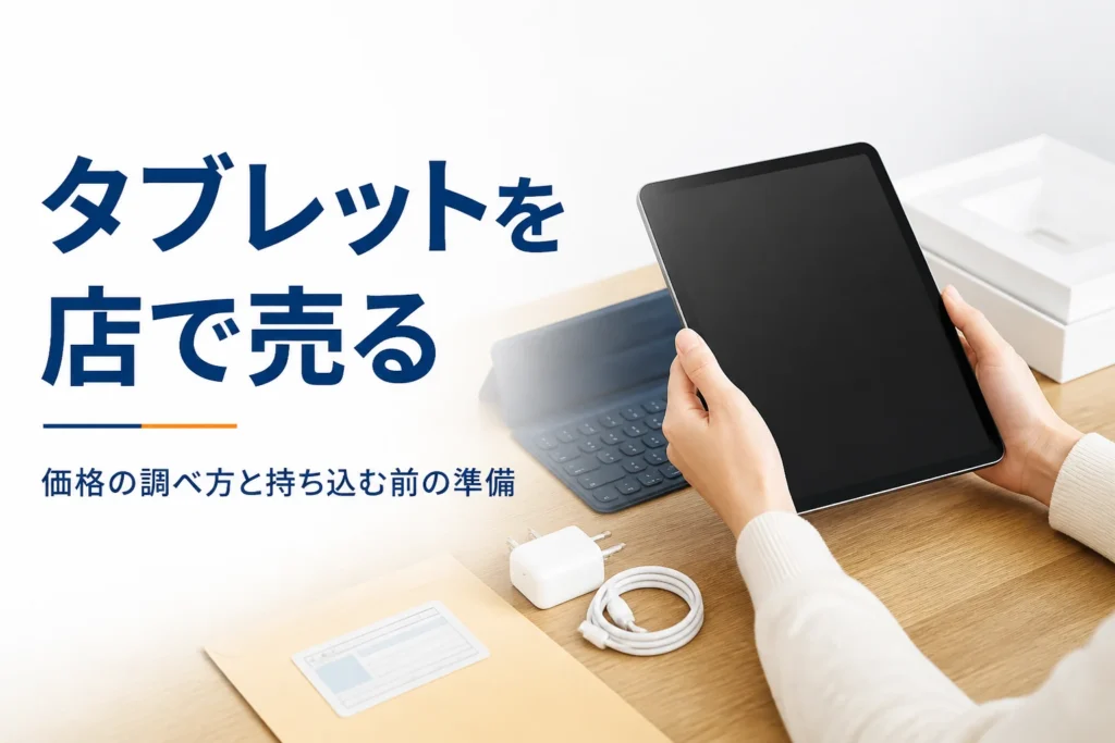 買取に出す前のタブレットと元箱・充電器
