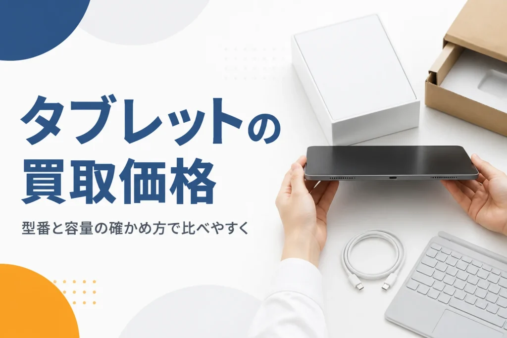 買取に出す前のタブレットと元箱・ケーブル
