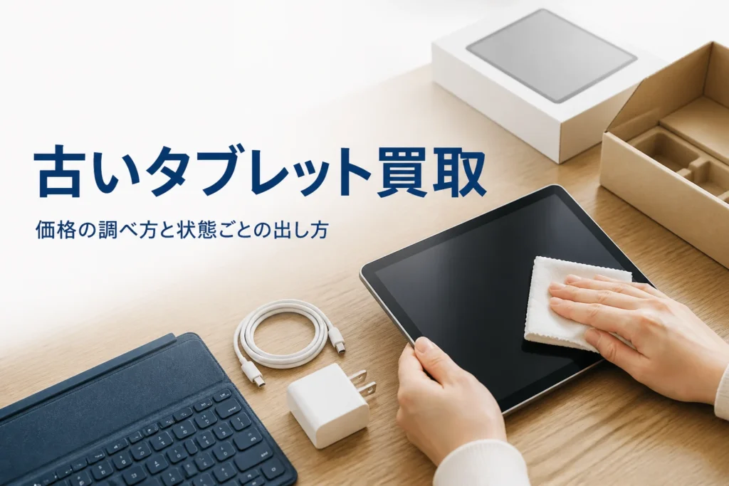 長く使ったタブレットと充電器・元箱