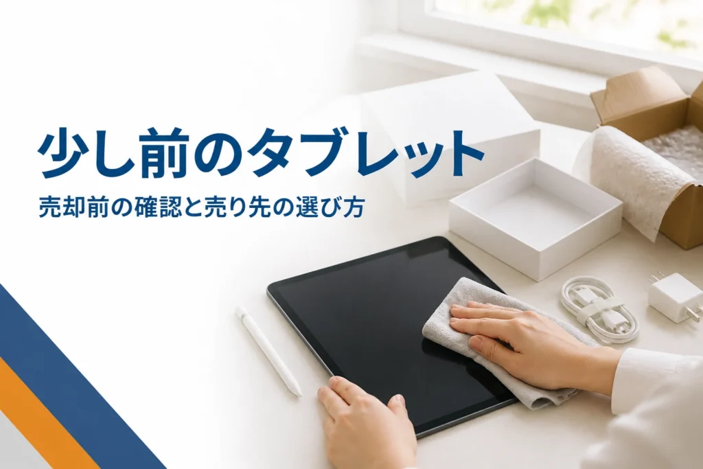 売却前に手入れする少し前のタブレットと付属品