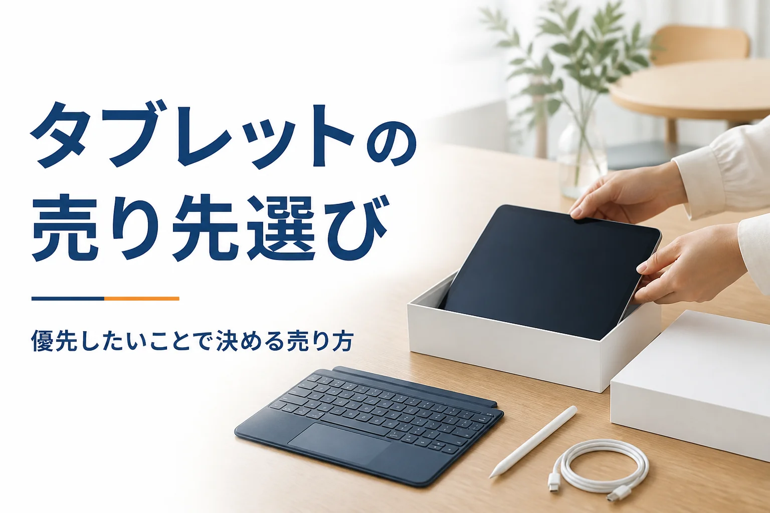 売り先を考える薄型タブレットと元箱