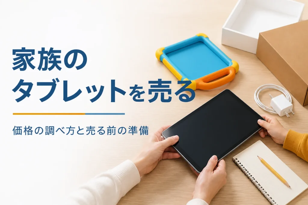 家族で使っていたタブレットと充電器・ケース