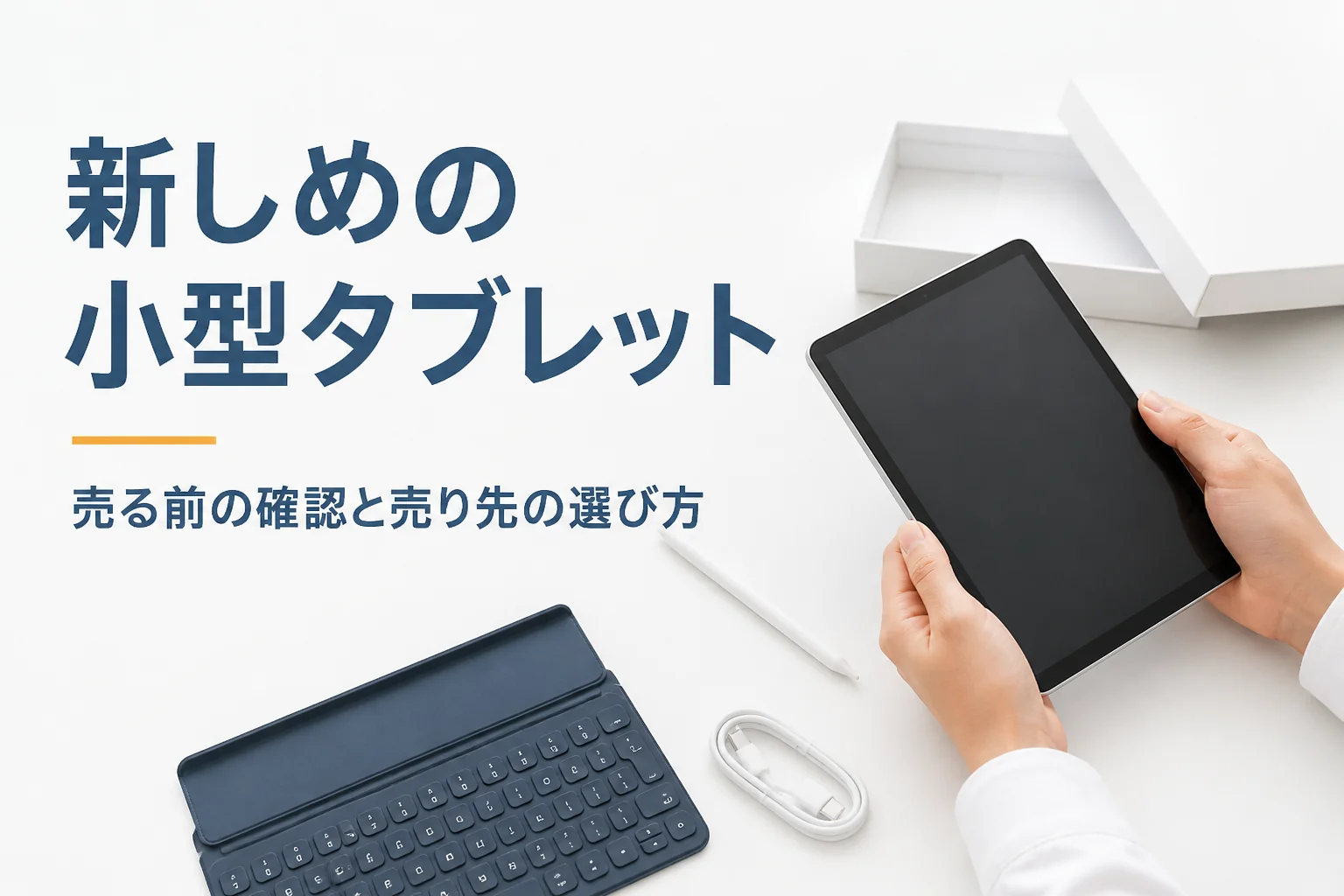 売る前に確かめる新しめの小型タブレットと元箱