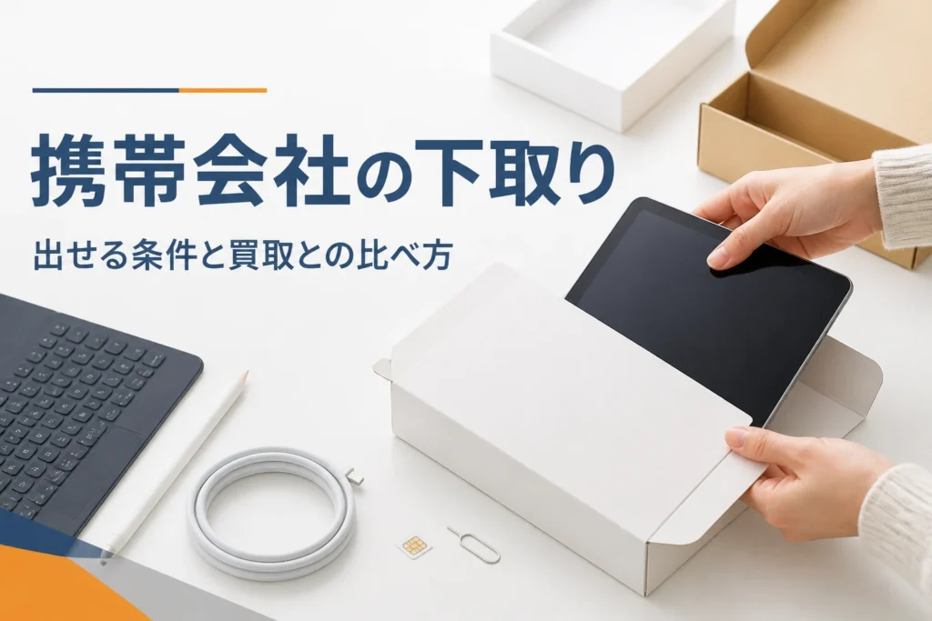 郵送で下取りに出す準備をしたタブレット