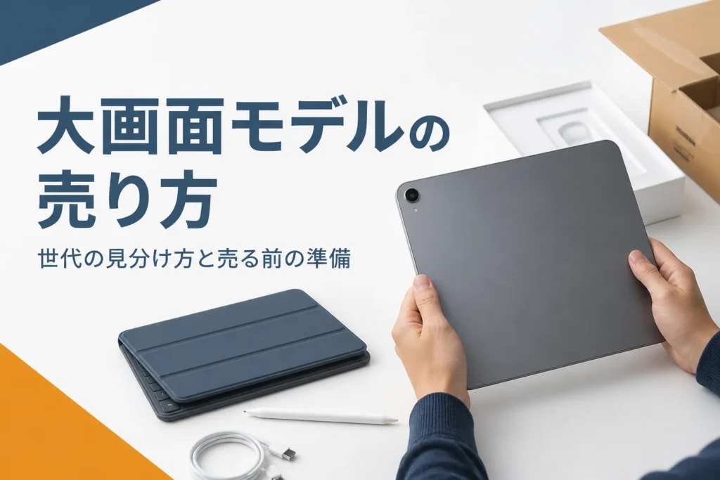 大きなタブレットとタッチペン、キーボードカバー