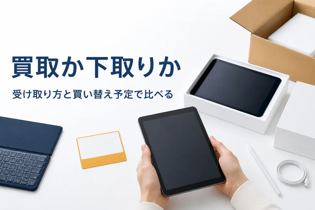 古いタブレットと新しいタブレットの箱