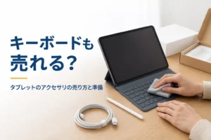 タブレットとキーボード付きカバーとタッチペン