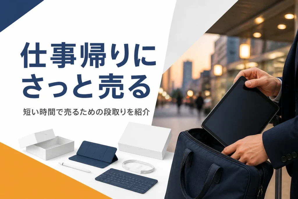 仕事帰りにタブレットを買取に持って行く手元