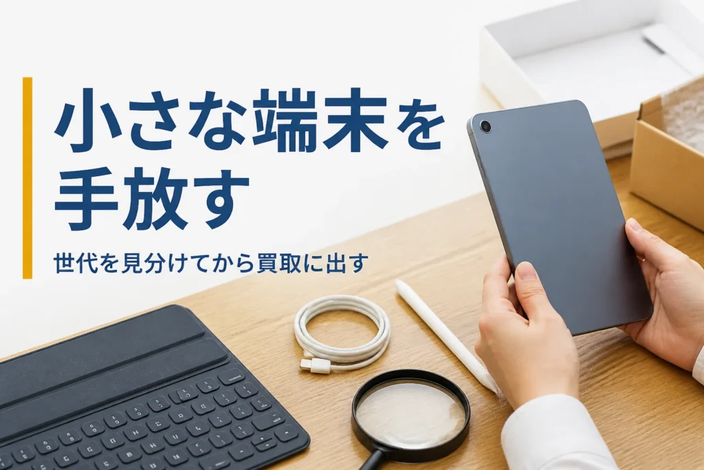 買取に出す前に世代を確かめる小型タブレット