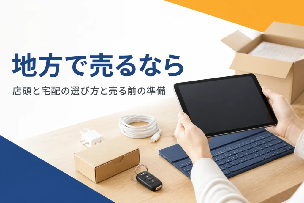 店頭か宅配かを考えながら準備するタブレット