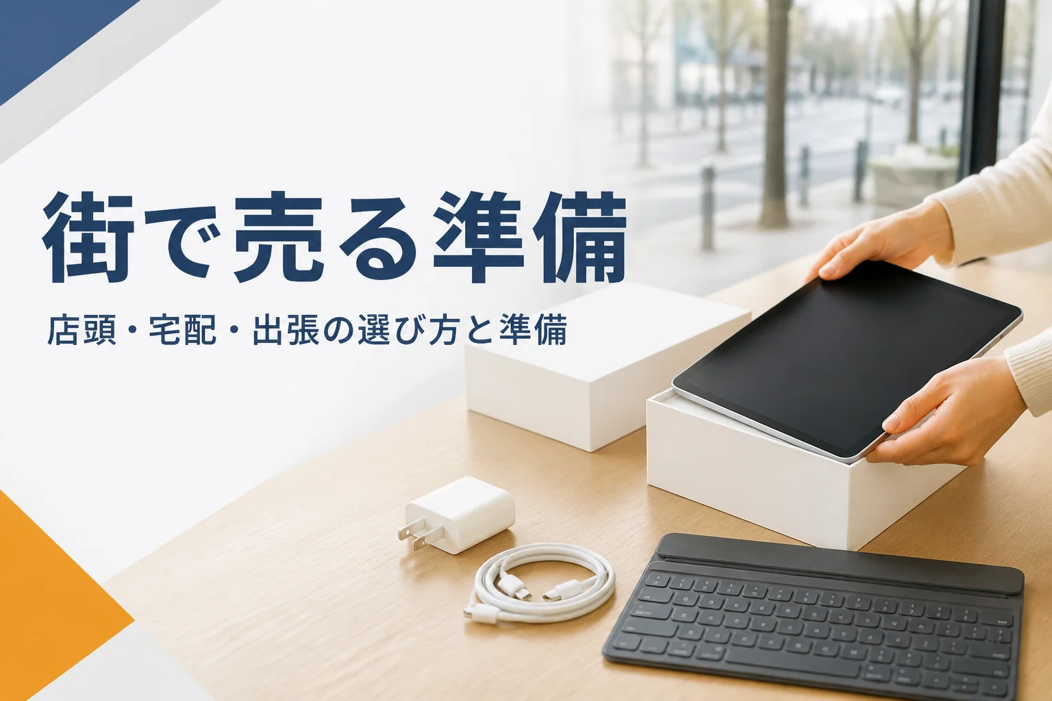 売る前のタブレットと付属品