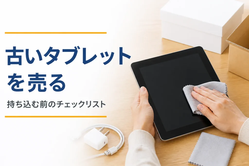 買取に持ち込む前の古いタブレットと付属品