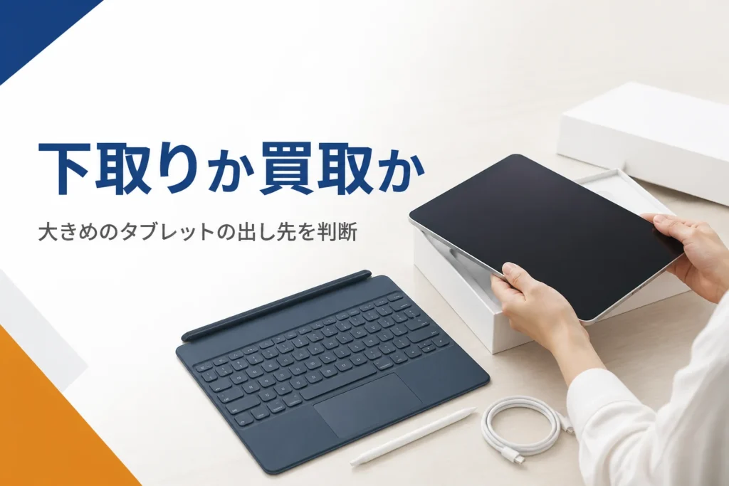 下取りに出す前のタブレットとキーボードカバー・タッチペン