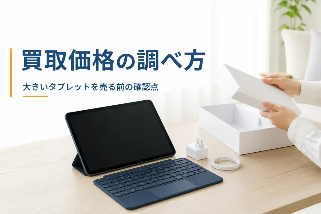 売る前に確認するタブレットと付属品