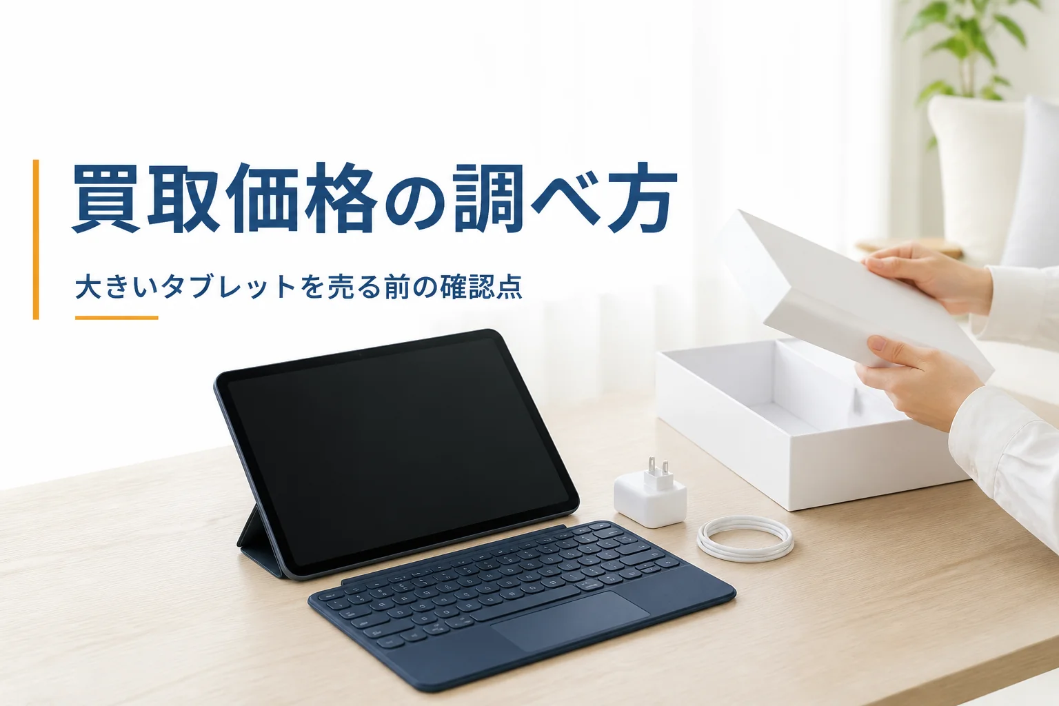 売る前に確認するタブレットと付属品