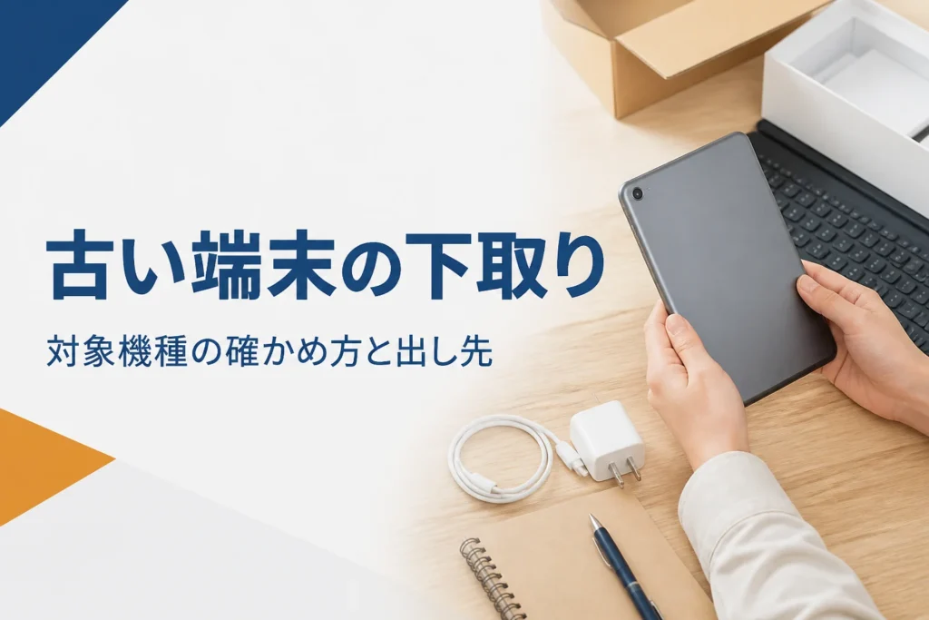 下取りに出せるか確かめている小さめのタブレット