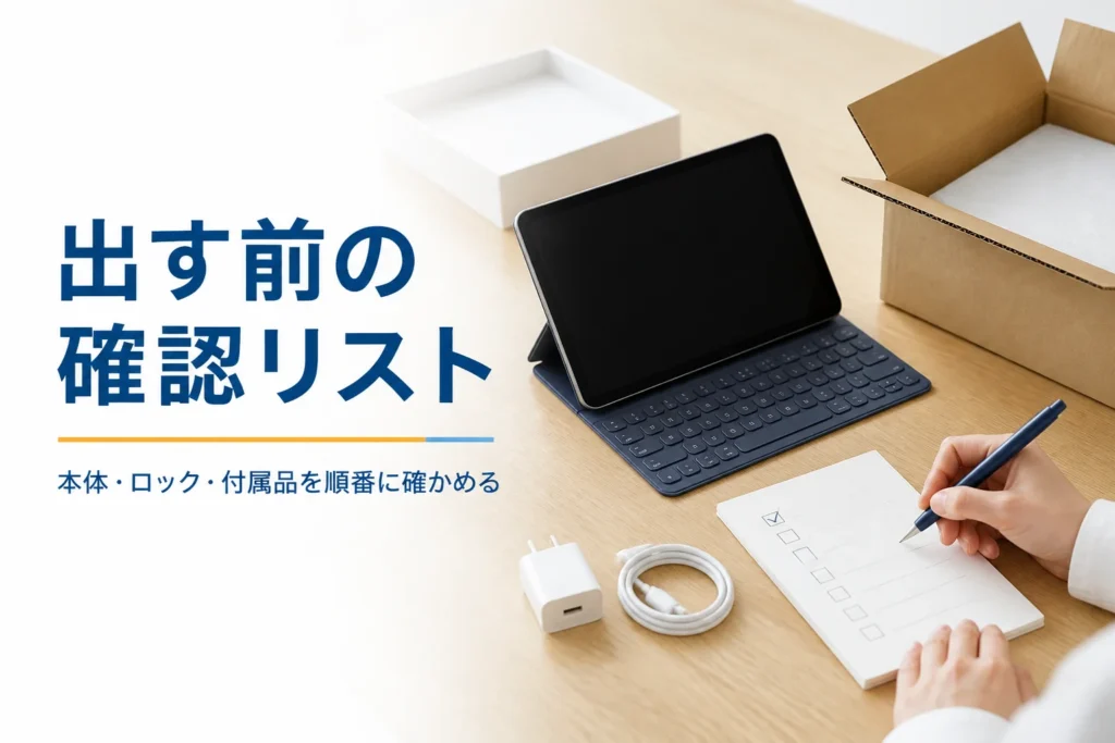 買取に出す前にタブレットと付属品を確認する手元