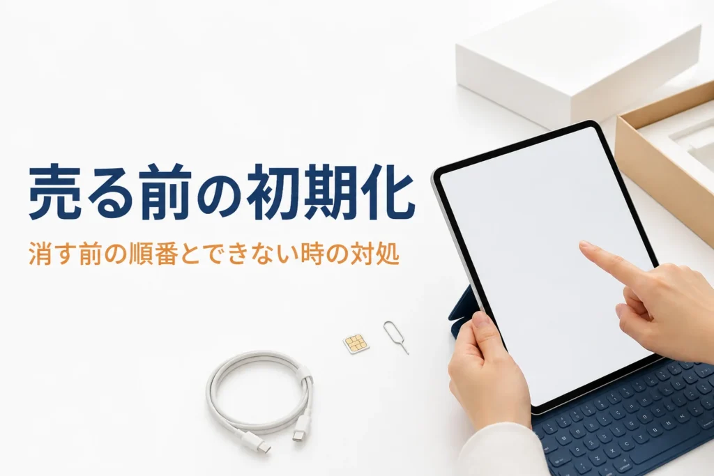 タブレットとSIMカードとSIMピン