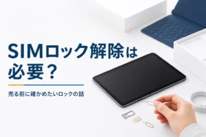 タブレットとSIMトレイとSIMピン