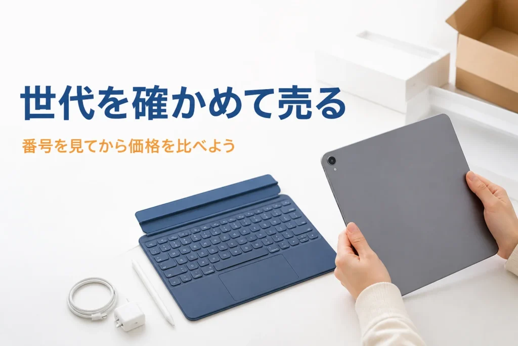 買取に出す前にタブレットの世代を確かめる手元