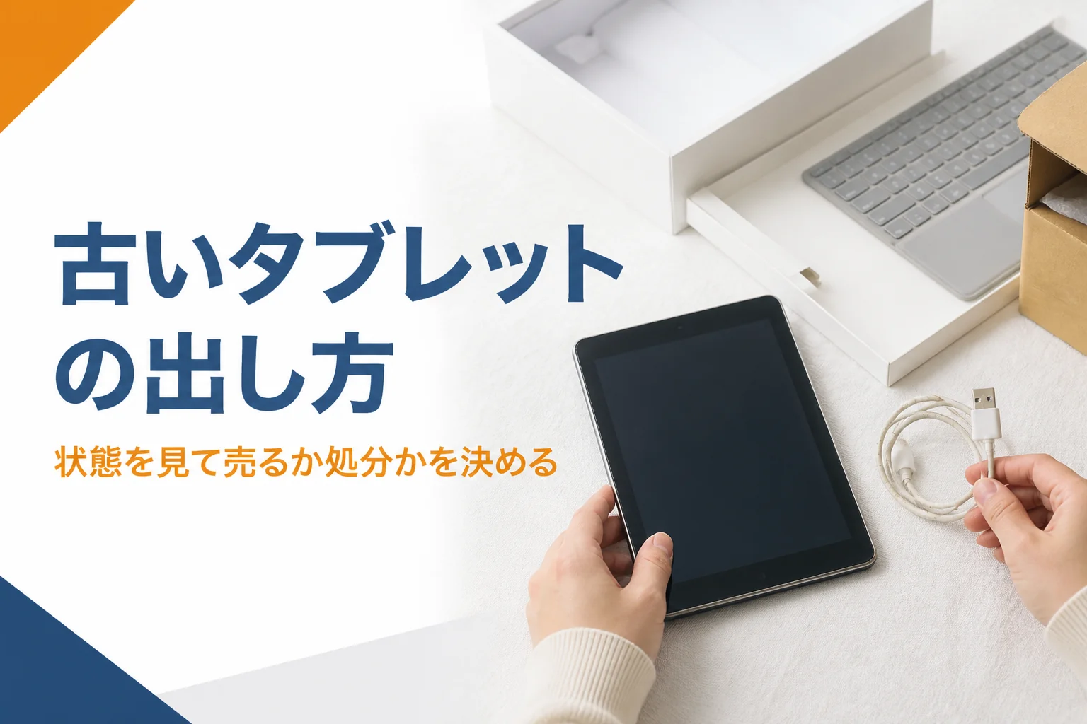 古いタブレットを買取に出すか決める前に状態を確かめる手元