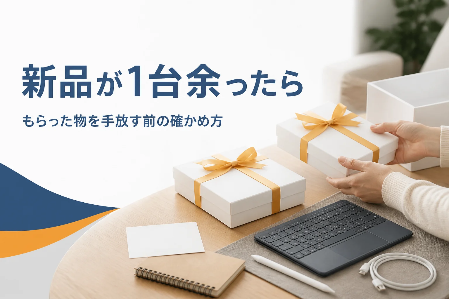 プレゼントで重なった小型タブレットの箱