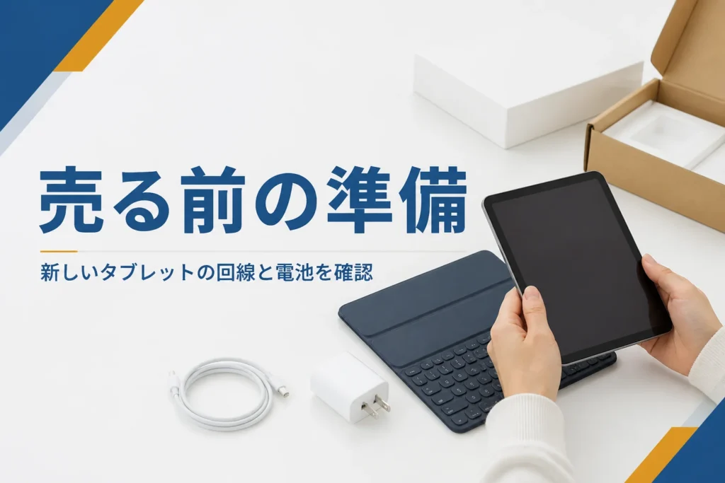 新しいタブレットと充電器