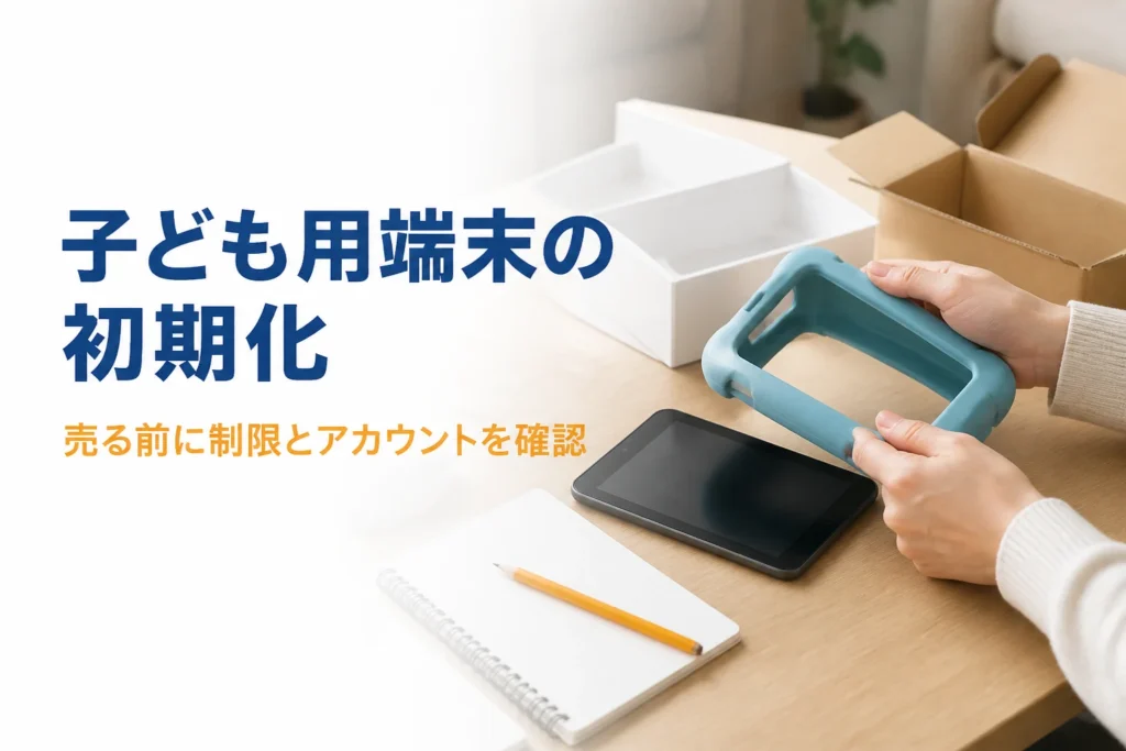 子ども用ケースを外した小型タブレット