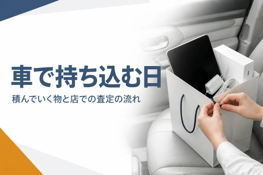 車で買取店に持ち込むタブレットと付属品