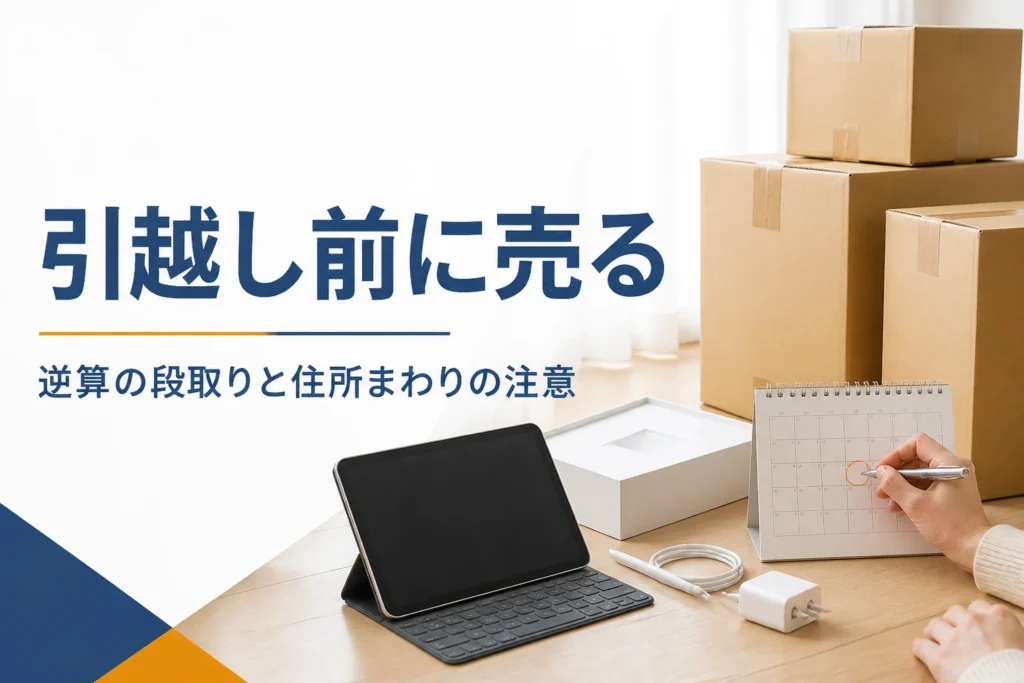 引越し前に売るタブレットと段ボール