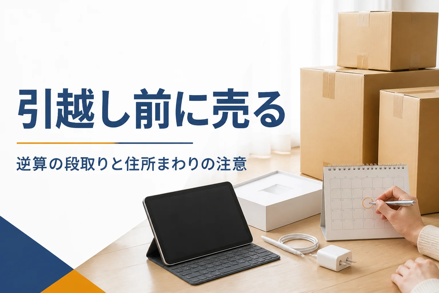 引越し前に売るタブレットと段ボール