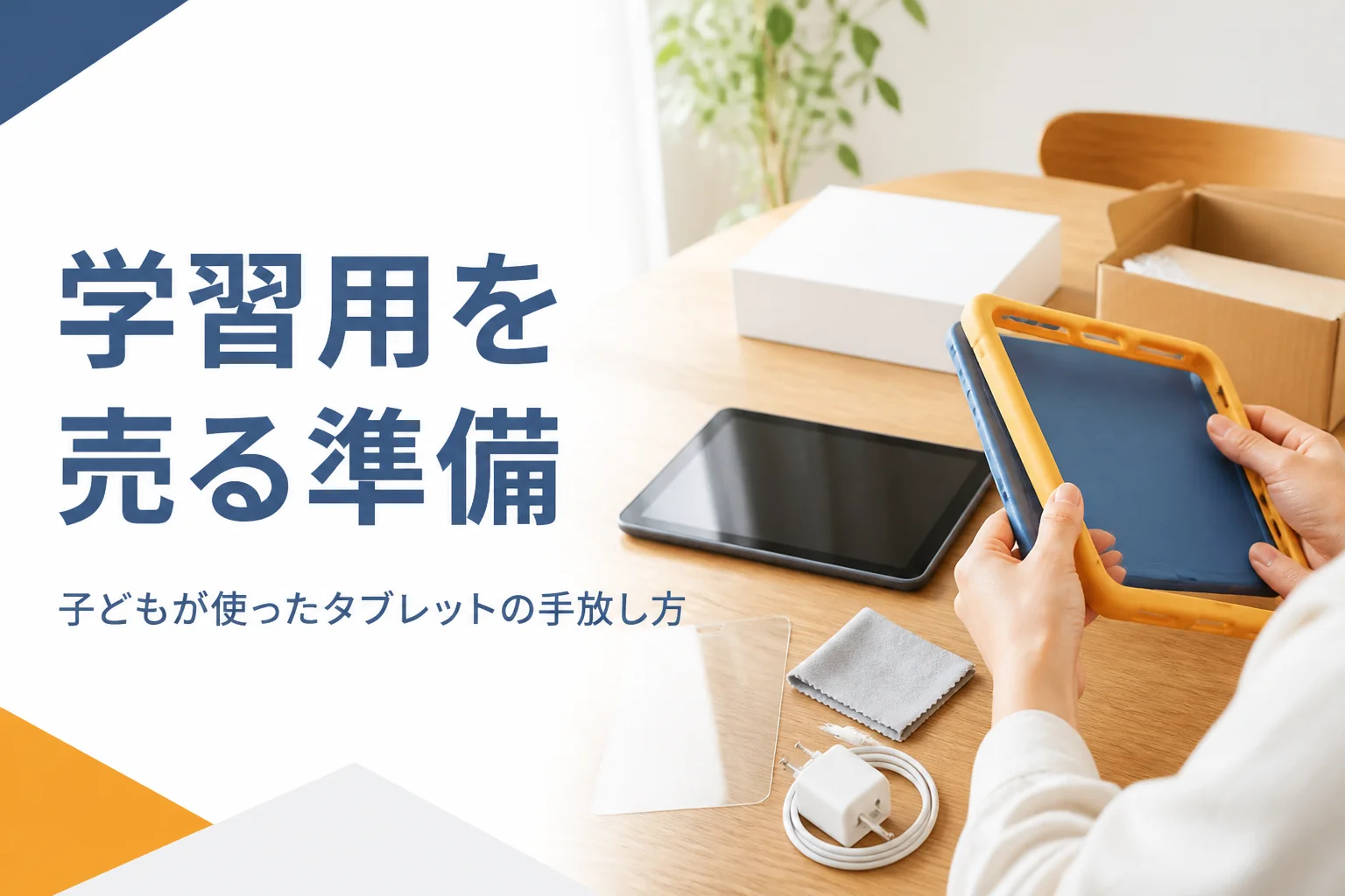 子どもが使っていたタブレットとケース